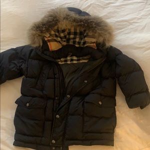 Boys Burberry puffer coat